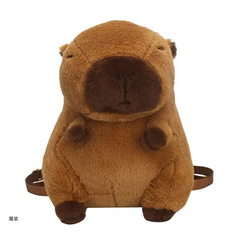 

D0UD Cartoon Capybara Plush Crossbody Bag Stuffing Backpack Handbag for Women