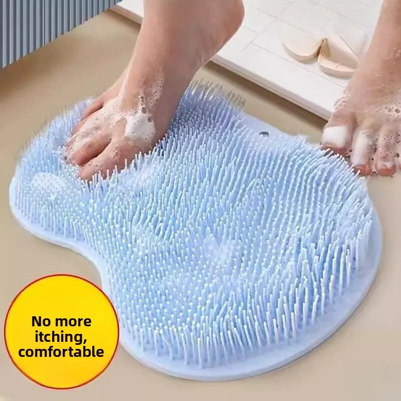 

Large Silicone Foot Scrubber Bath Mat Bathroom Suction Cup Slime Dead Skin Removal Foot Massage Lazy Bathroom Foot Pad
