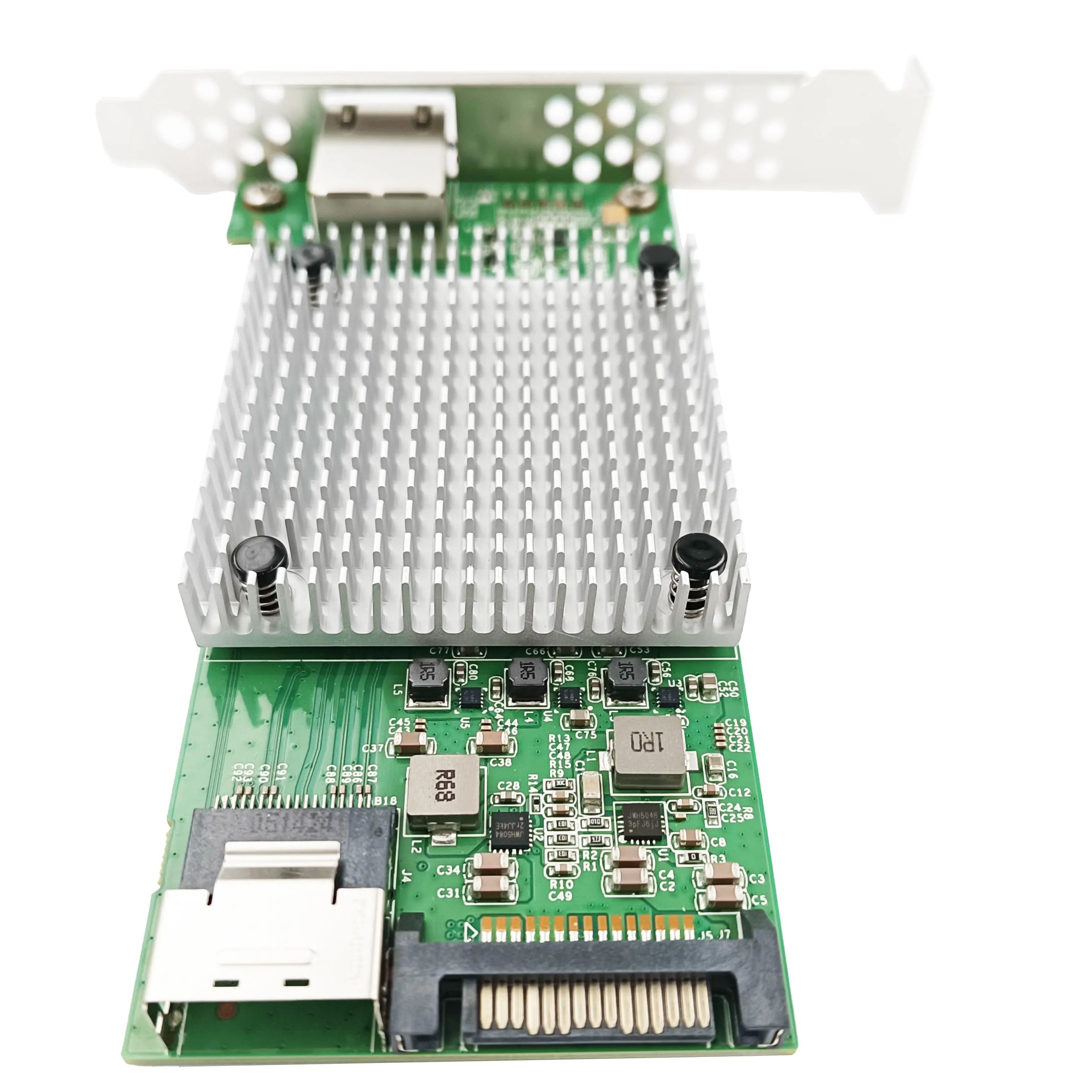 M.2 NVMe to 10G RJ45 copper network Card  based on82599 chipset    Includes network card, M.2 board, and SAS cable