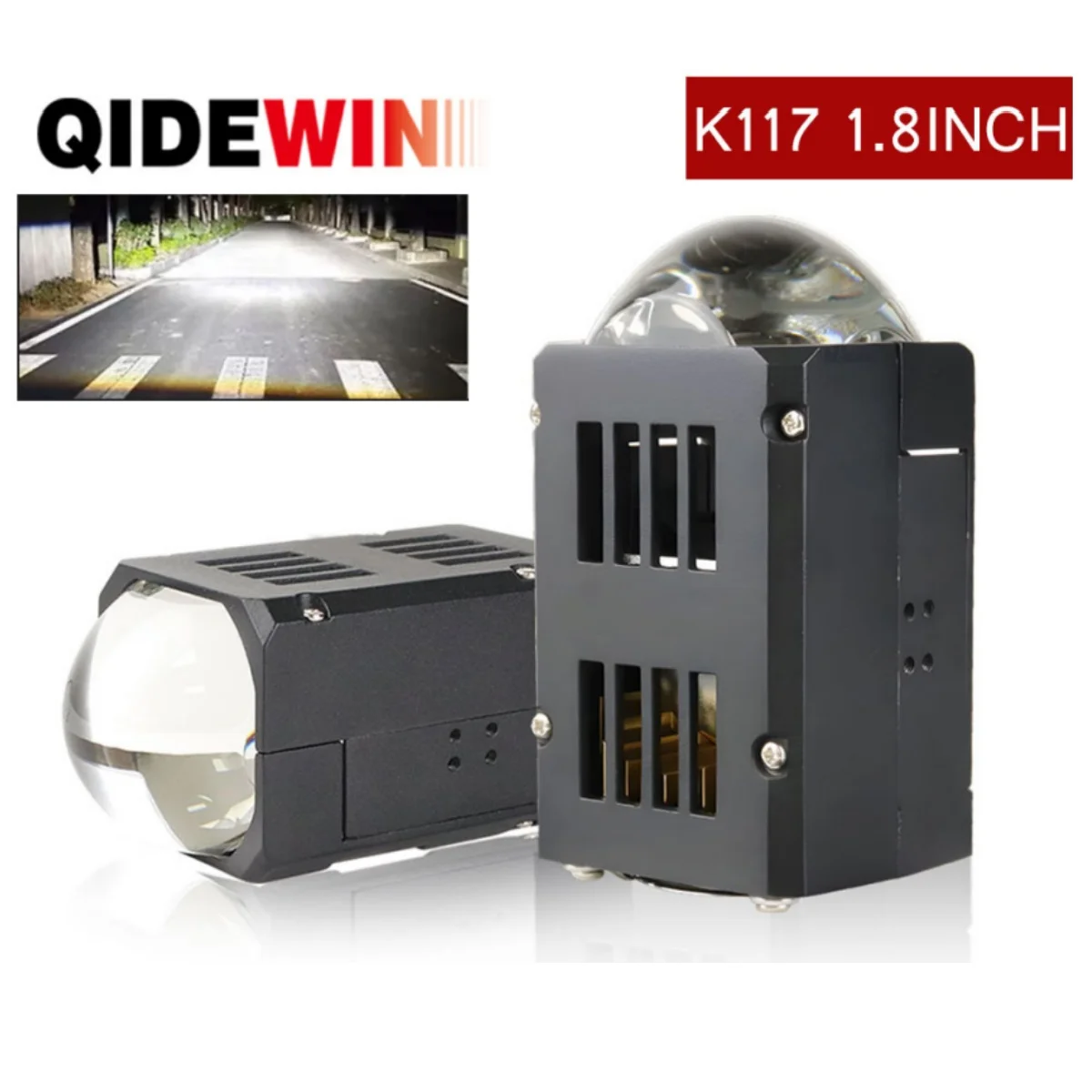 

1,8-дюймовый би-светодиодный лазерный проектор с линзами, мини-фары 6000K, 6000 лм, яркие автомобильные фары, 12 В, светодиодные фонари, аксессуары для модернизации