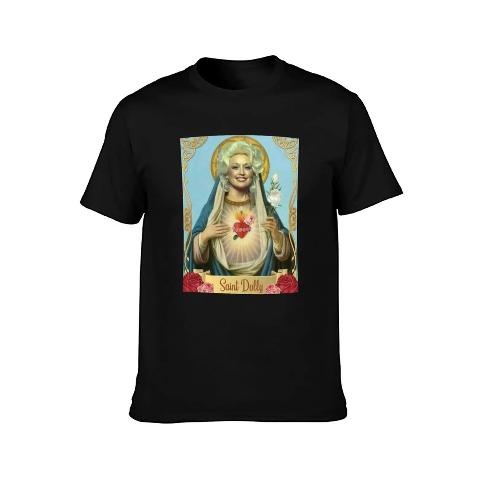beautiful saint dolly grils T-Shirt, Summer Casual Cotton Tee, Oversized Streetwear Tops, Vintage Graphic Print, 100% Cotton