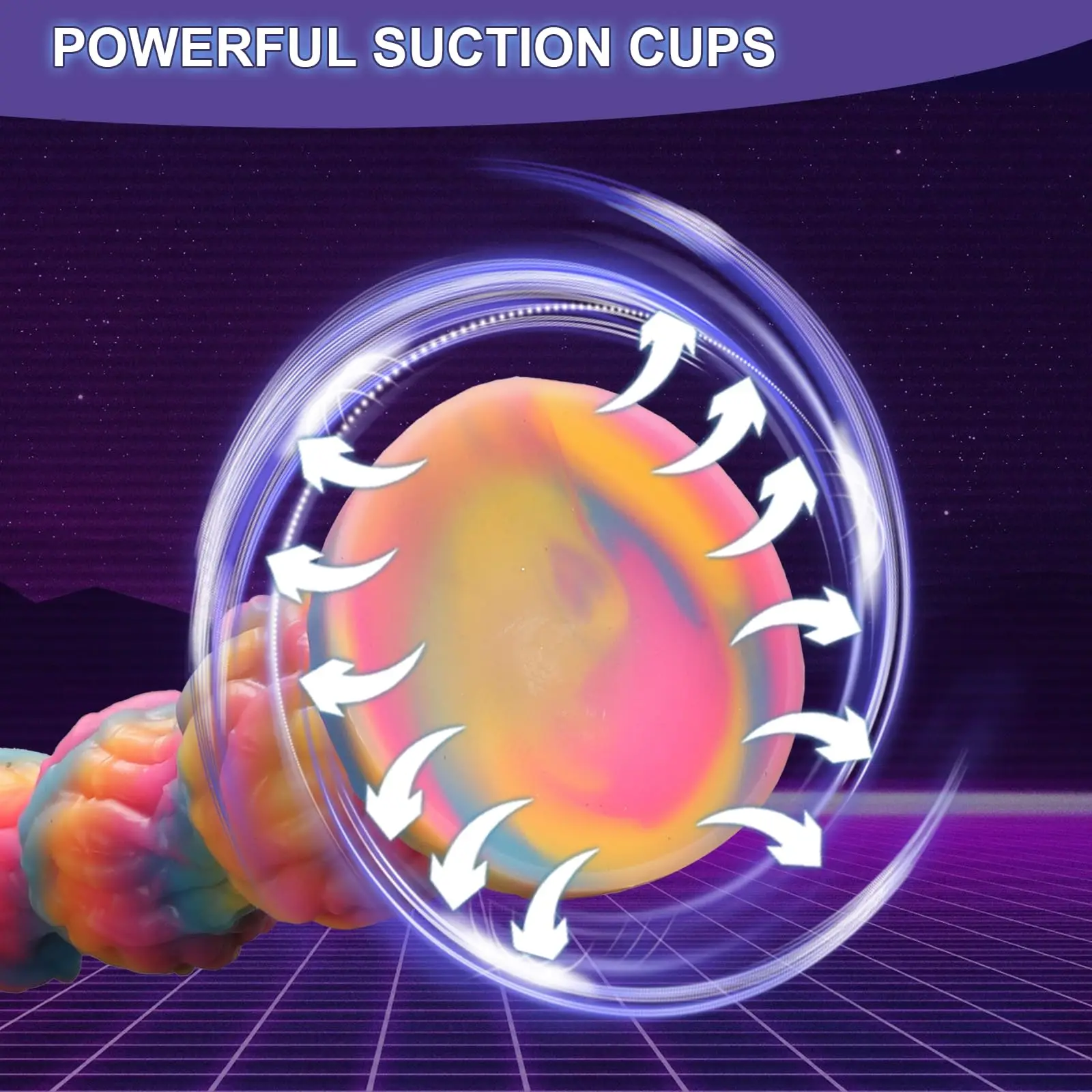 دسار بعقدة وحش طويلة جدًا، سدادة ضخمة من السيليكون مع كوب شفط قوي، دسار شرجي سميك للمثليين