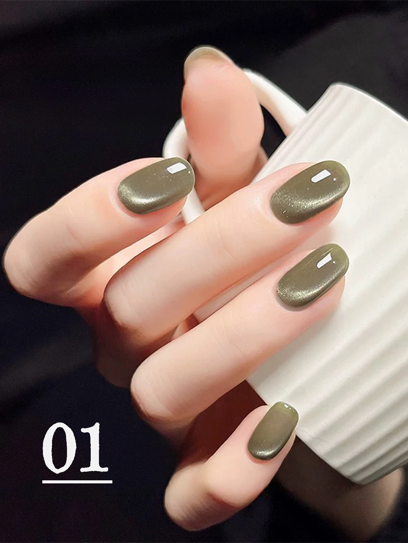 1pcs PSK Autumn Winter 6 Colors Maillard Series Caramel Light Bulb Whitening Cat Eye Gel Nail Polish Brown Nails Black Nails