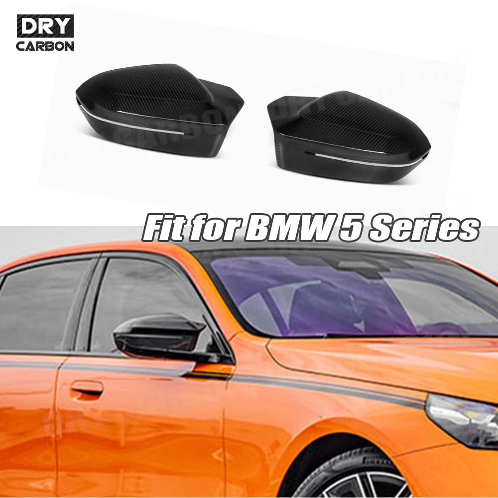 

2 Pcs/Set Dry Carbon Fiber Rearview Mirror Cover For BMW 5 Serise G60 G68 2024+ Car Body Kits ABS Mirror Shell Decoration Trim