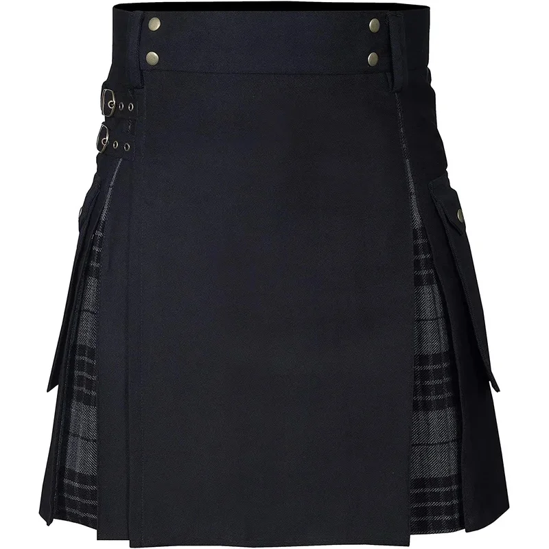 

CyKilts for Men, Utility Kilt, 100% Cotton Jeans Hybrid Kilt, Modern Box Pleated Tartan Traditional Mens Kilt