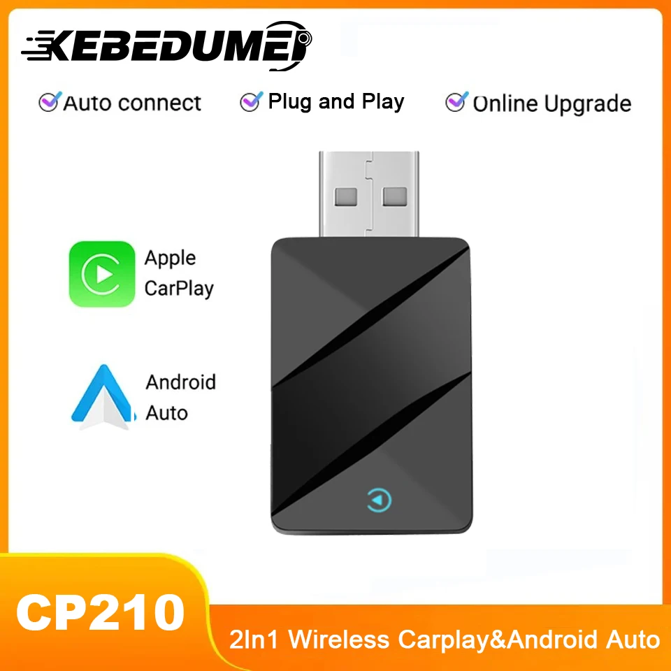 

2025 новейший беспроводной Carplay и Android Auto 2in1 Smart Mini Box WIFI BT с автоматическим подключением для Audi Toyota Mazda Nissan Chevrolet Suzuki