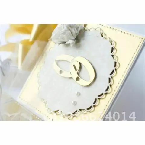 

Metal Wedding Rings Cutting Dies Stamps Scrapbooking Craft Die Cut Making Embossing Stencil Template