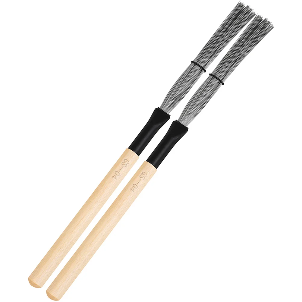 

1Pair Portable Drum Brushes Maple Wooden Handle for Kids Beginner Students Adult Percussion Instruments Tool Drum