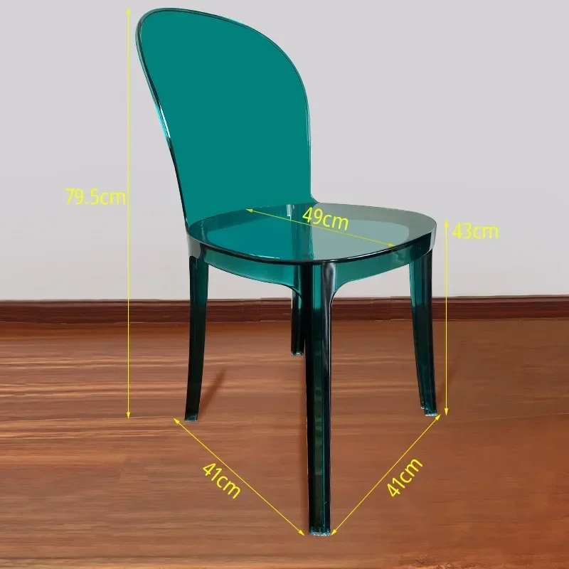 Designer lässiger transparenter Stuhl Acryl Kunststoff Kristall Esszimmerstuhl einfach