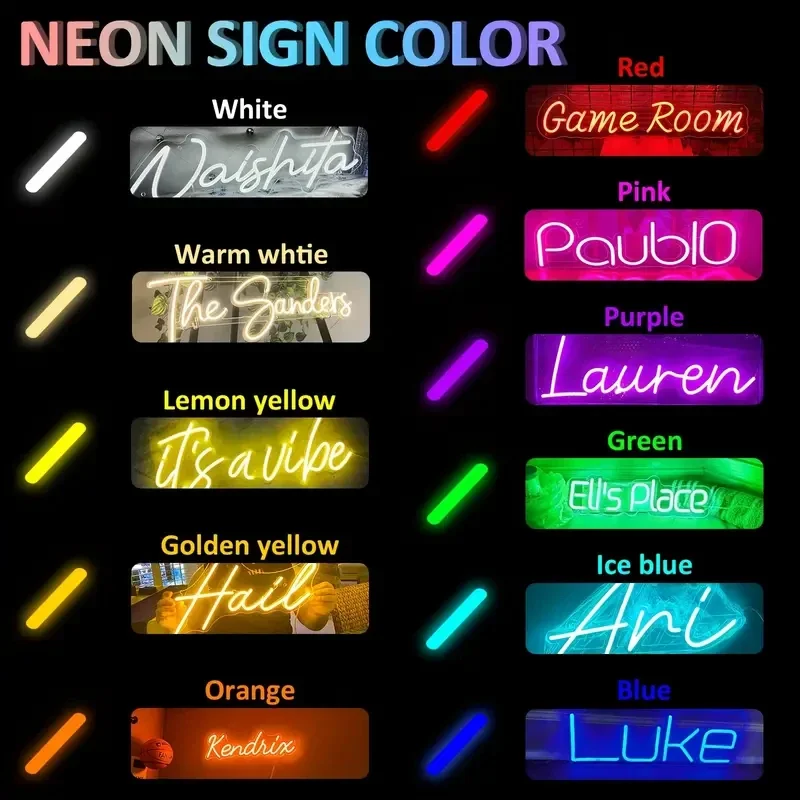 Custom LED Neon Sign USB Powered Personalised Name Sign Wall Decor for Wedding Birthday for Parties Halloween Christmas Gifts