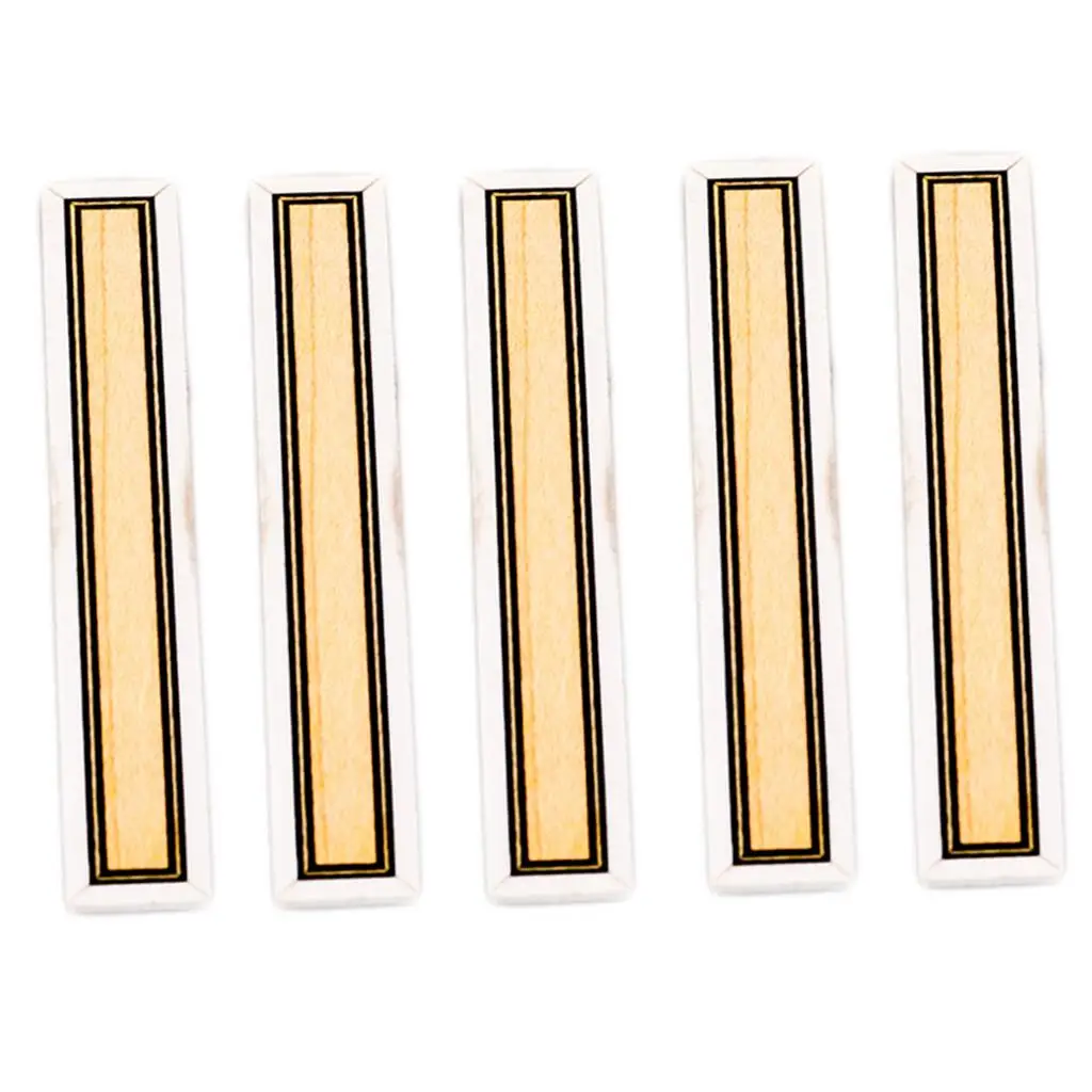 Pack of 5 Wood Classical Guitar Bridge Tie Block Inlay Inlaid