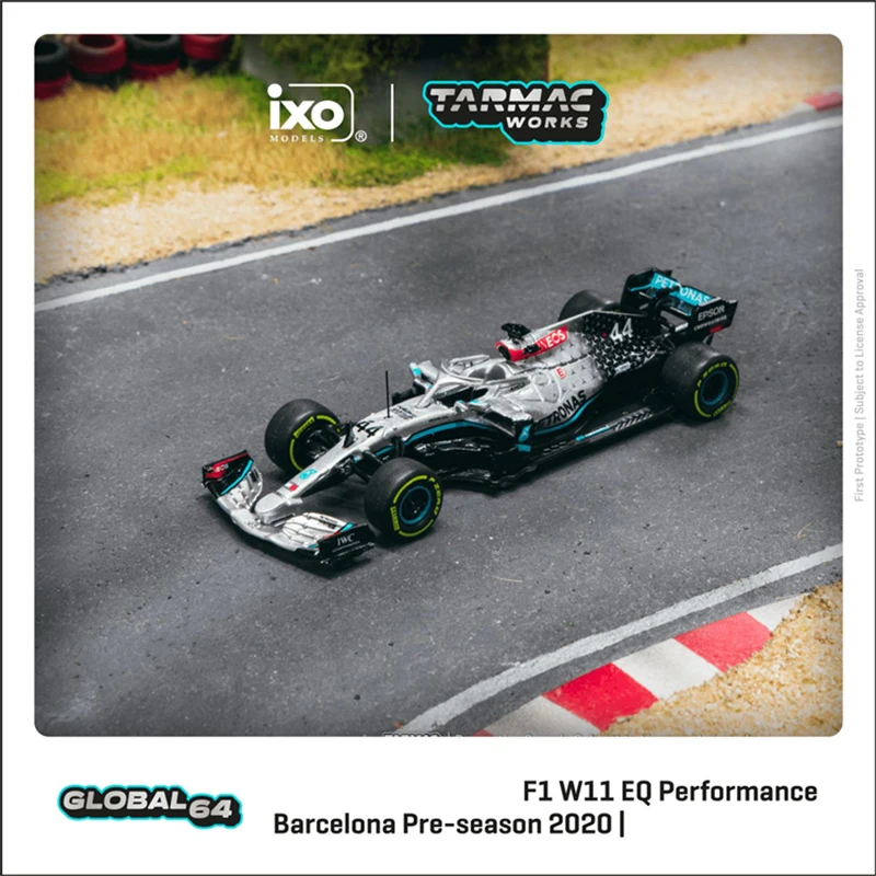 

TW 1:64 F1 W11 EQ Performance Barcelona Pre-season Testing 2020 Diecast Diorama Car Model Collection Miniature Toys