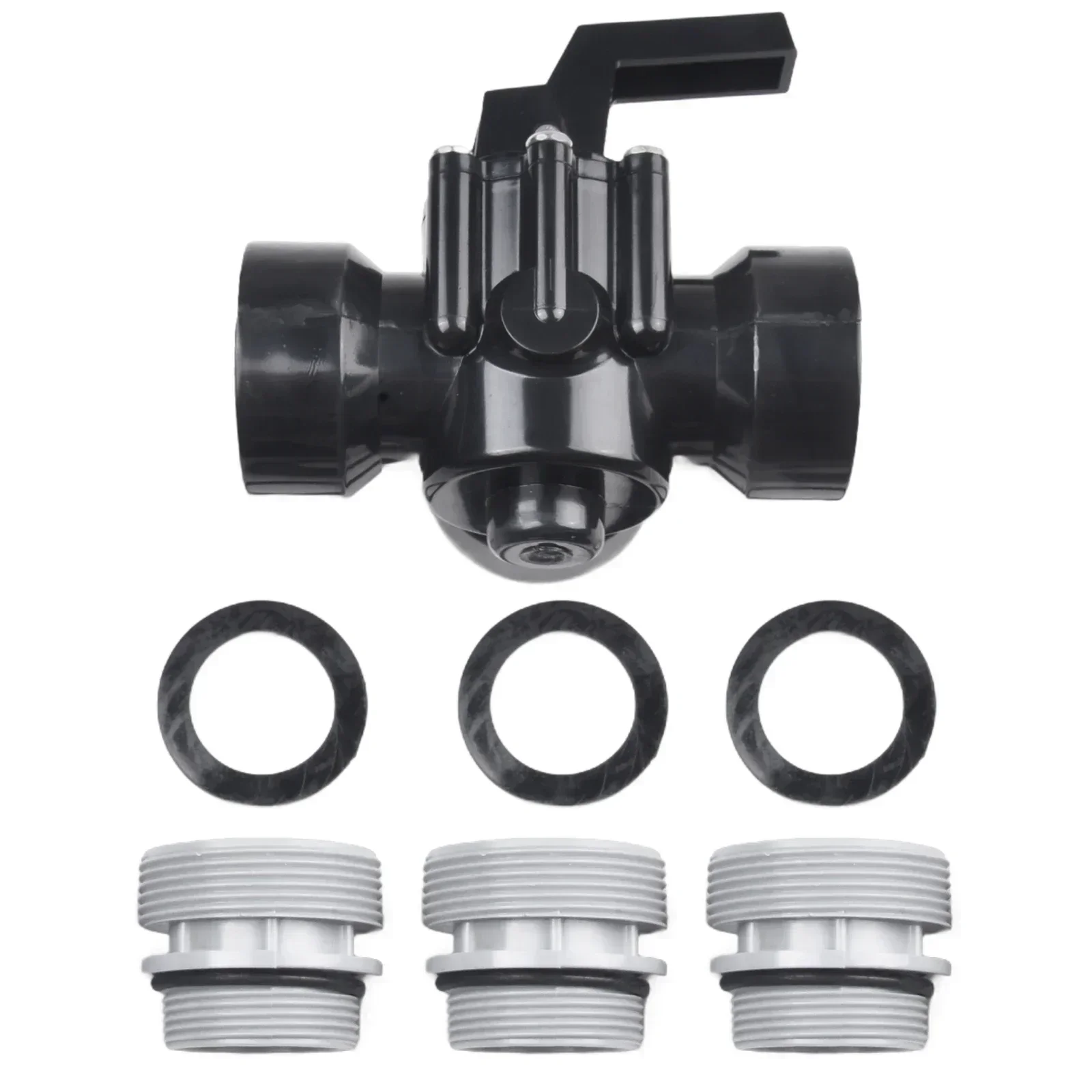 Pool Hose Fitting 3 Way Pool Valve Control Water Flow Diverting Mixing Right Barbed Outlet Efficient Water Flow