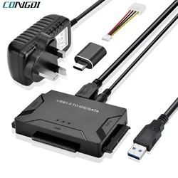 USB 3.0 to SATA IDE Hard Disk Adapter Converter Cable for 3.5 2.5 inch HDD/SSD CD DVD ROM CD-RW 3 in 1 IDE SATA Cable Adapter