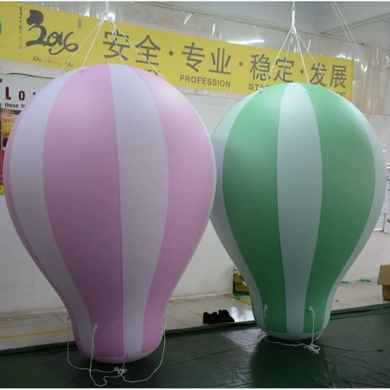 Hot Air Balloon  6.56ft Portable Pvc Helium  Inflatable Strip Balloon Hanging Decoration For Advertisiing Wedding Birthday Party