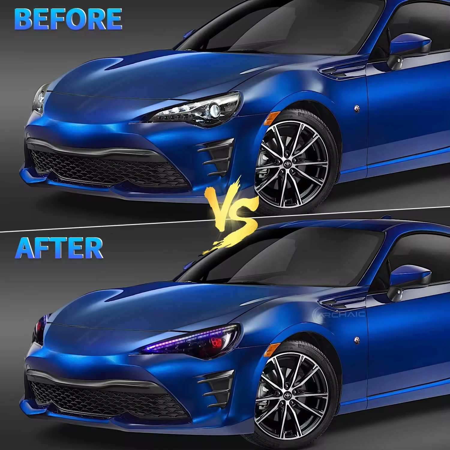 Pair Of Car Headlight Assembly For Toyota GT86 BRZ 2012-2020 LED Flowing Water Flicker Plug and Play Head Lamp DRL Headlights