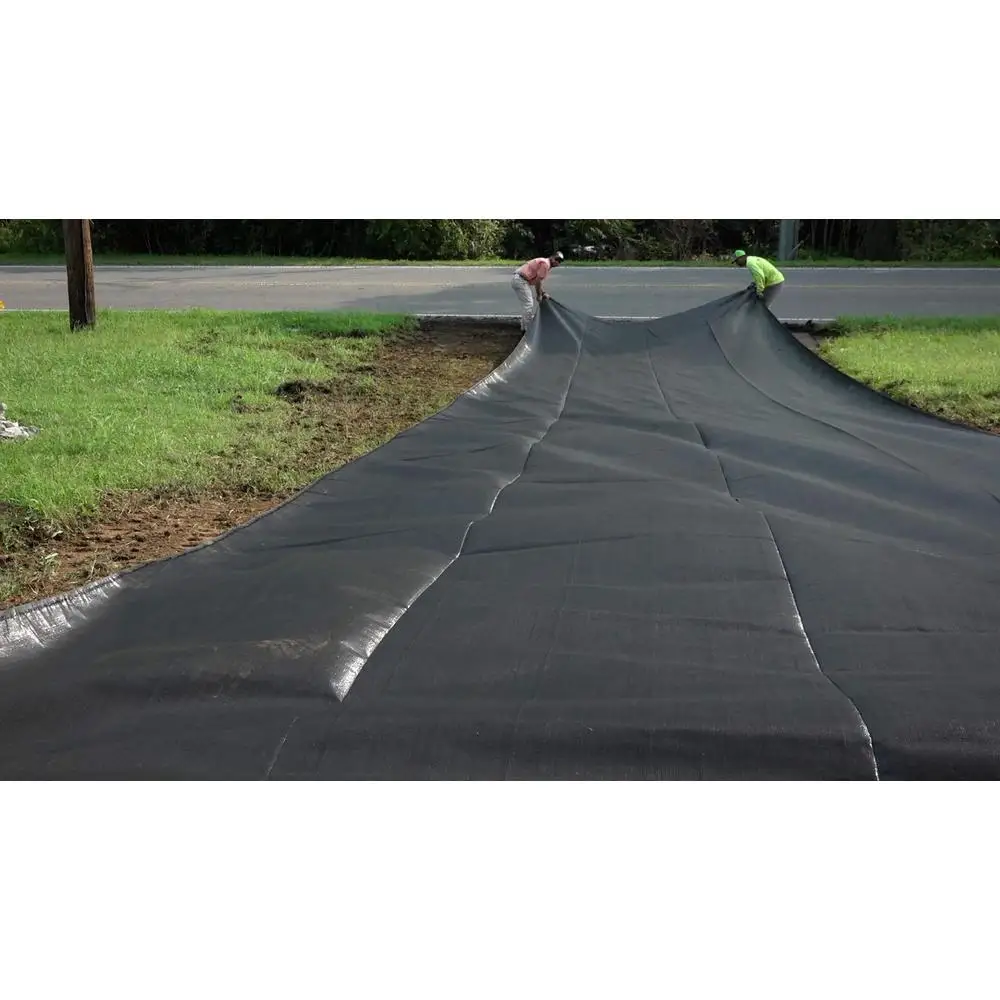 เกรดเชิงพาณิชย์ Driveway ผ้า 12.5 'x 60' Stabilization Underlayment แผนที่วัชพืช Barrier ArmorLay พื้นผิวควบคุม Permeable