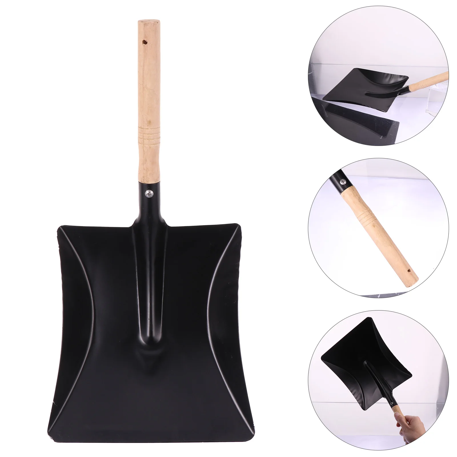 

3Pcs Charcoal Shovel Set Durable Fireplace Tool Garden Potted Plant Tools Wooden Handle BBQ Cleaning Gardening Shovel