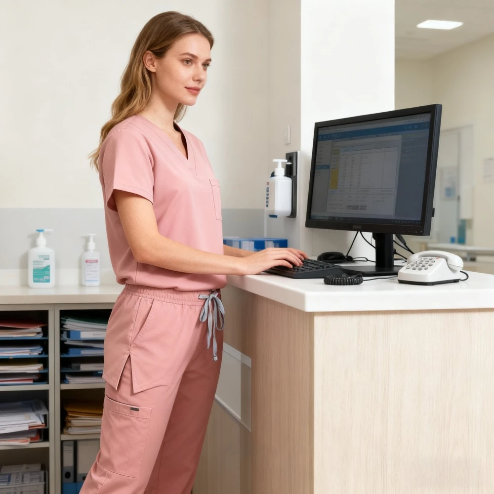 Unisex Scrubs Set Kurzarm, schnell trocknende Krankenschwesteruniform, Tierarzt Haustier Krankenhaus Arbeitskleidung S-3XL