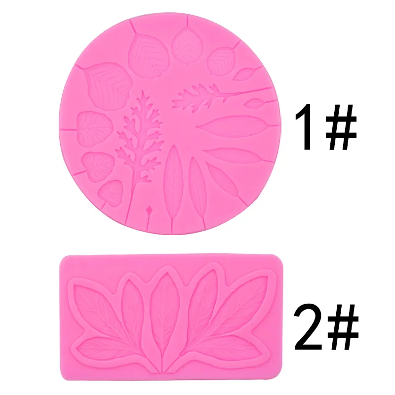 Peony Petal Leaf Texture Silicone Mold Fondant Cake Decoration Baking Accessories 17-733