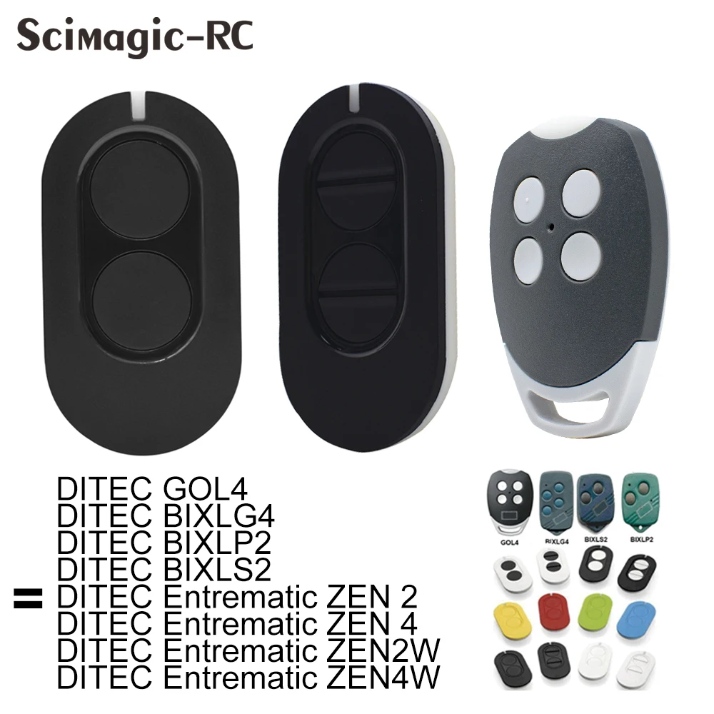 Imagem -03 - Controle Remoto para Porta de Garagem 43392 Mhz Código de Rolamento Ditec Eficiente Zen2 Zen4 Zen2w Zen4w Gol4 Bixls2 Bixlp2 Bixlg4 Pcs