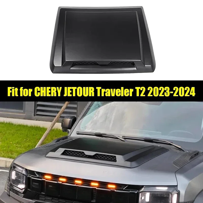 

New! Car Hood Cover Suitable for Jetour Traveller T2 2023 2024 Modification Thickened Matte Black Hood Auto Exterior Trims Parts