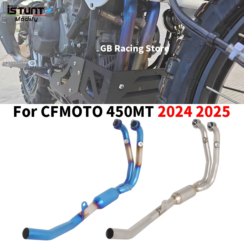 

For CFmoto 450MT 450 MT 2024 2025 Motorcycle Exhaust Escape System Front Link Pipe With Catalyst Connection Original Muffler