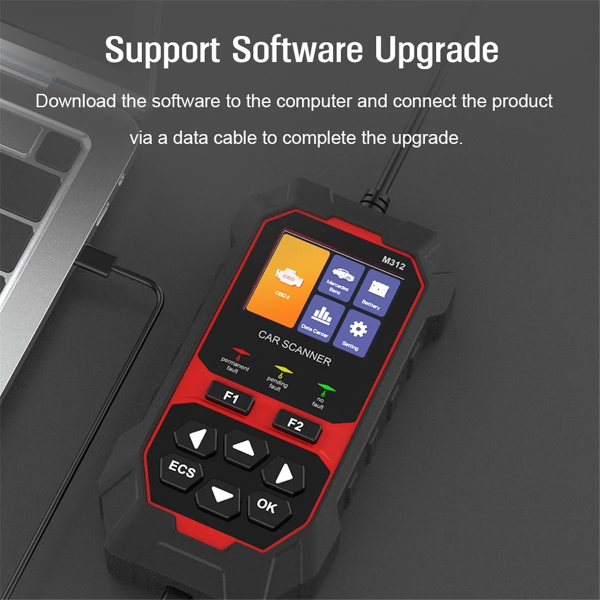 A04I M312 أداة تشخيص السيارات متعددة اللغات Obd2 لقارئ رمز السيارة المحمول #5