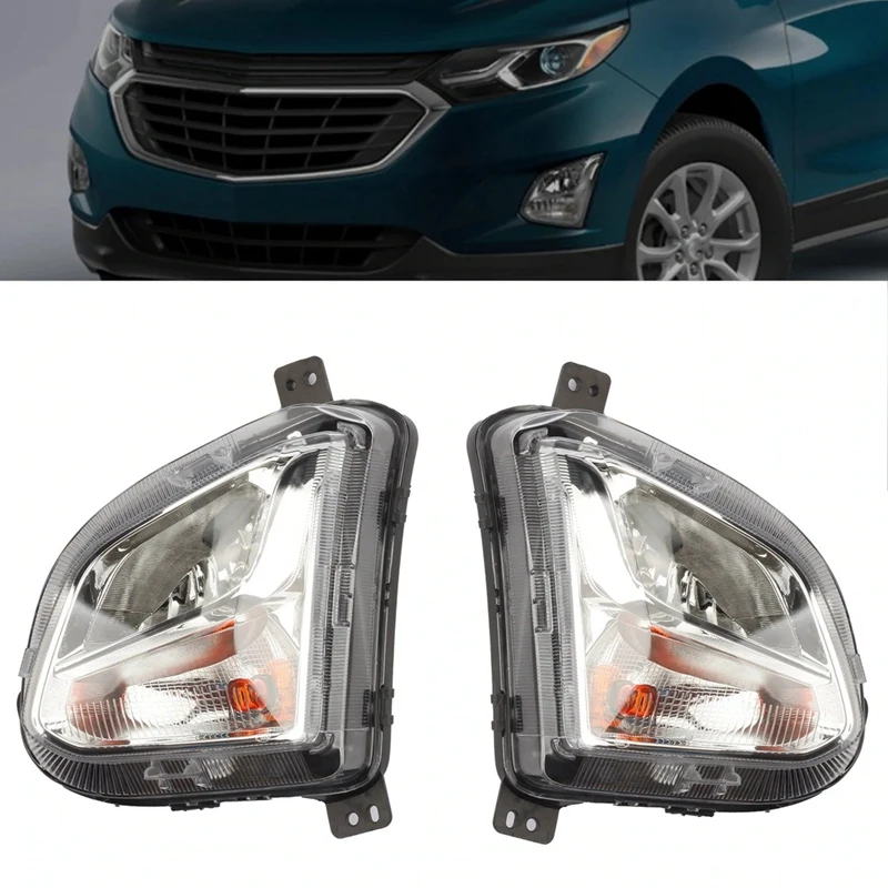 Front Fog Lamp Left Right Signal Light Transparent Lampshade For Chevrolet Equinox 2017-2020