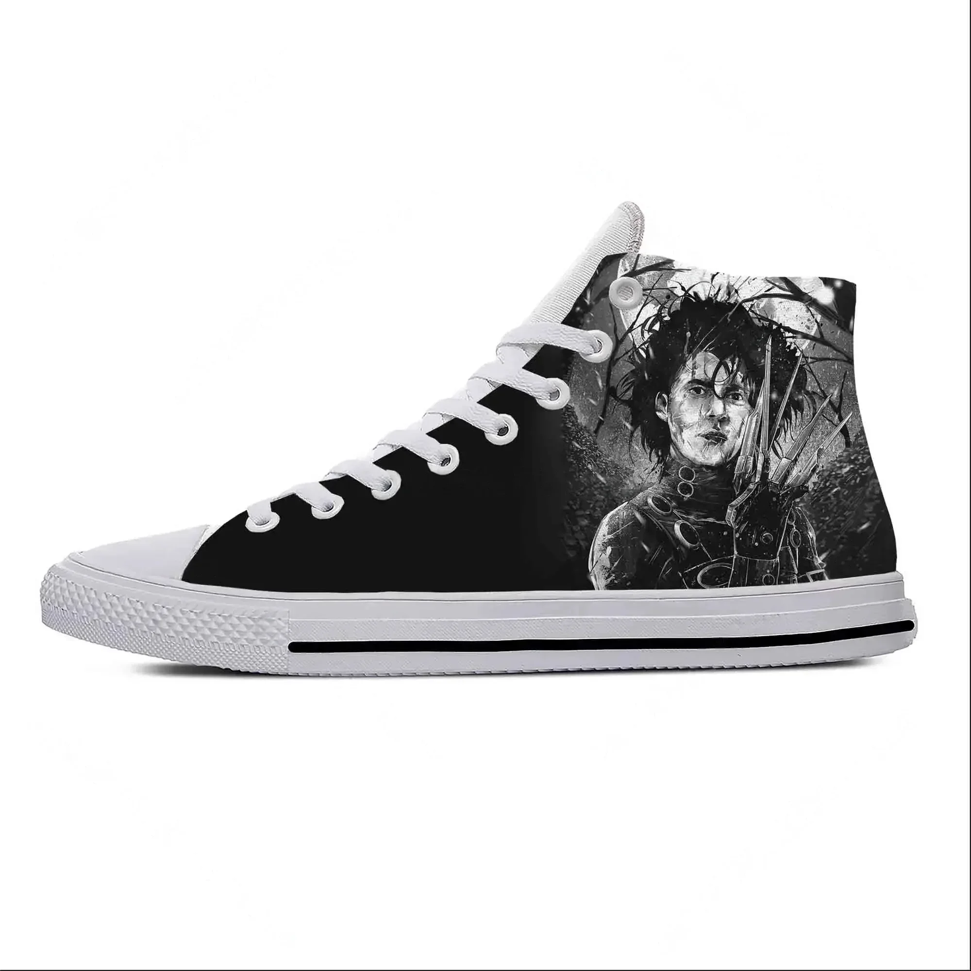

Hot Anime Edward Scissorhands Johnny Depp Summer Casual Shoes High Top Breathable Men Women Latest Sneakers Classic Board Shoes