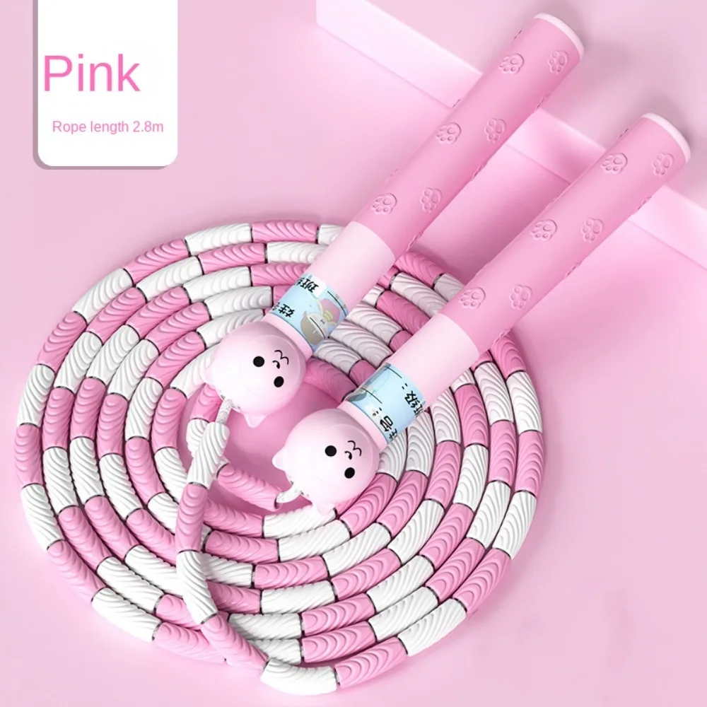 

Bamboo Joint Soft Bead Skipping Rope Anti-Skid 2.8m Segmented Fitness Jump Rope Professional Anti Slip Sports Rope