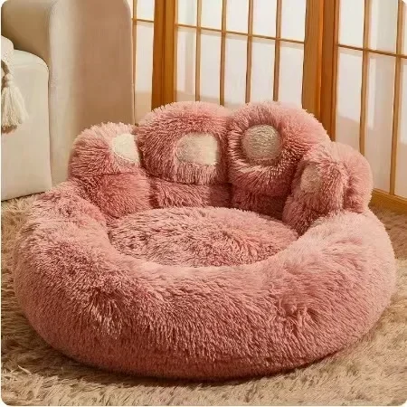 Winter Warm Dog Sofa Bed  Small Medium And Large Dog Plush Sleeping Kennel Comfortable Soft Detachable And Washable Pet Nest