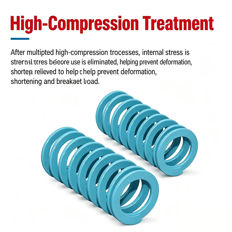 SWU Light Blue Rectangular Die Spring JIS Standard Ultra Compression Mold Spring OD 10.5-43mm Length 15-300mm Mold Hardware