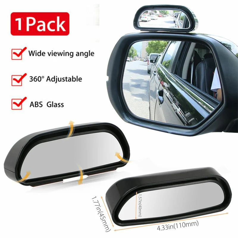 360Degree Stick On Blind Spot Mirror Car Reverse Parking Wide Angle Convex Rear View Mirror Rearview Auxiliary Auto Accessories