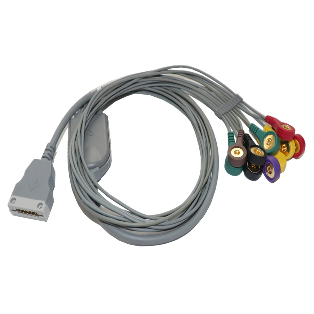 CT-08/CT-083S/CT-086S Beneware ECG Holter Recorder Cable 10 Lead