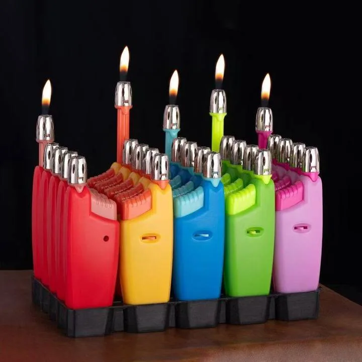 5 قطعة ولاعة لهب مفتوحة تمديد الشاعل القطب الطويل دائم موقد غاز ولاعات إلكترونية اكسسوارات السجائر التدخين (لا غاز)