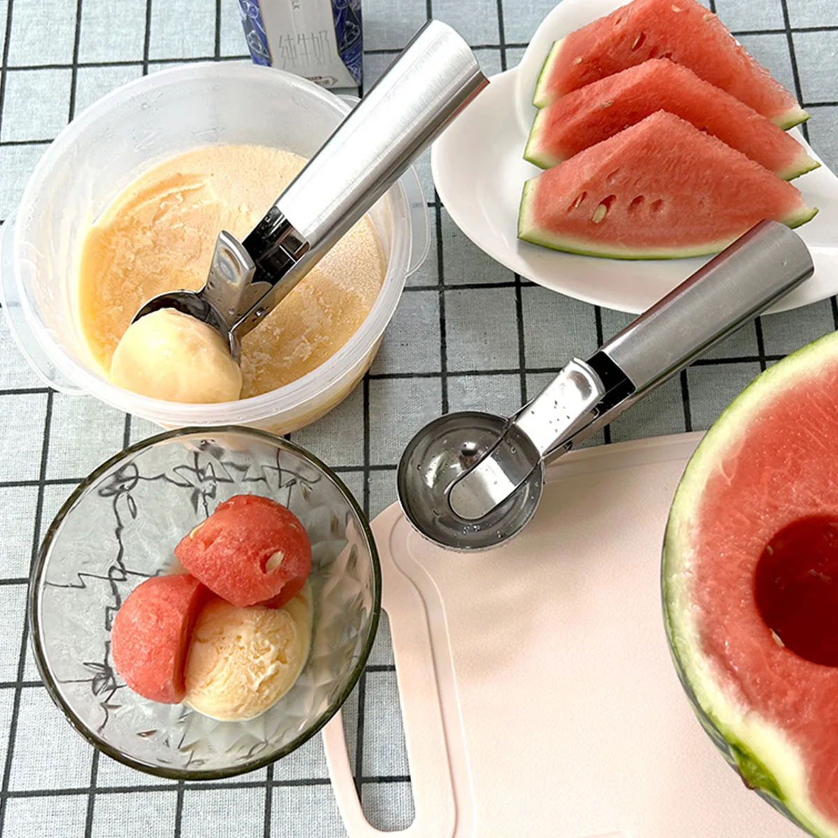 Stainless Steel Ice Cream Spoon Fruit Baller Ice Cream Spoon Ice Cream Spoon Snowball Baller Creative Dessert Spoon