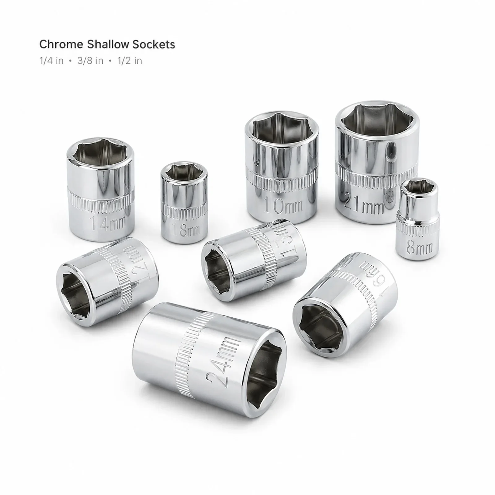 1Pc 4-19mm Double Ended Socket Sleeve 1/4