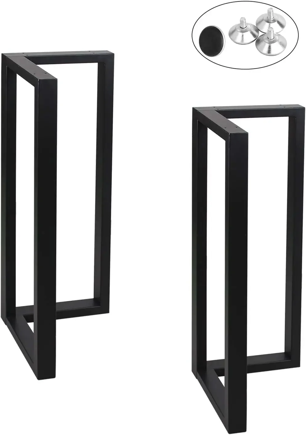 Furniture Legs 35”Height 17.7”Wide Rustic Decory Right Angle Shape Table Legs,Heavy Duty Metal Desk Legs,Dining Table Legs,Indus