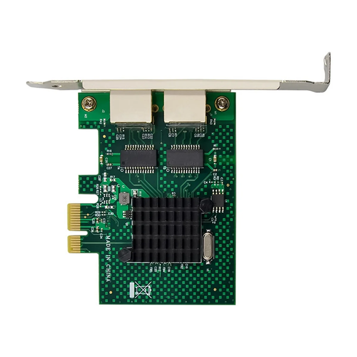 2X BCM5720 PCIE X1 Gigabit Ethernet Network Card Dual Port Server Network Adapter Card Compatible with WOL PXE VLAN