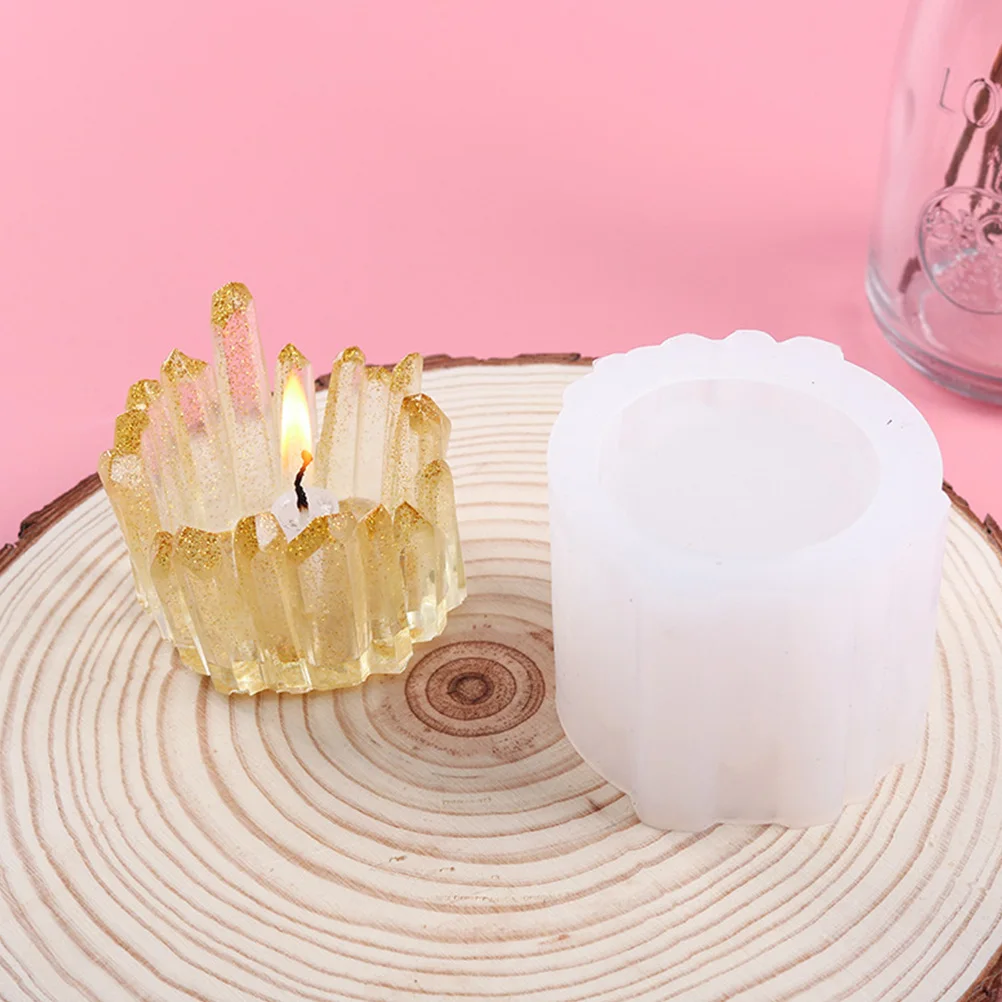 

3 Pcs Epoxy Mold Holder Silicone Arts & Crafts Supplies Tray Crystal Mould Candlestick for DIY Silica Gel