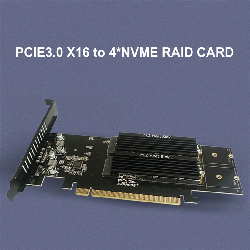 Imagem -02 - Placa de Expansão Pci Express com Dissipador Adaptador Pcie para m2 Pcie X16 Portas m2 Nvme m Key Ssd Pci