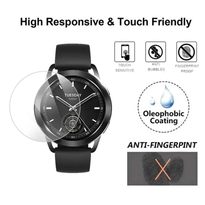 1-4Pcs Glass For Xiaomi Mi Watch S3 Smartwatch Screen Protectors Anti-scratch Tempered Glass Protective Film For Xiaomi Watch S3