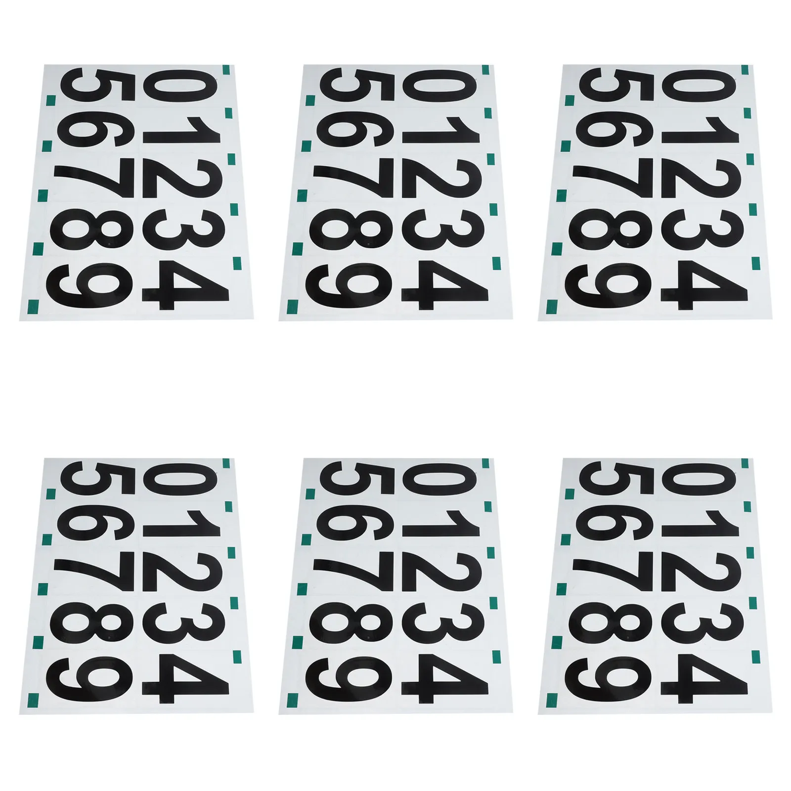 6Sheets Reflective Number Stickers Self Adhesive Waterproof for Mailbox Address Outdoor Sign Door Business Numbers