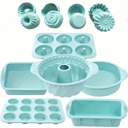 New Cake Mold 30-piece Baking Set Muffin Cup Cake Mold Silicone Baking Pan Toast Mold