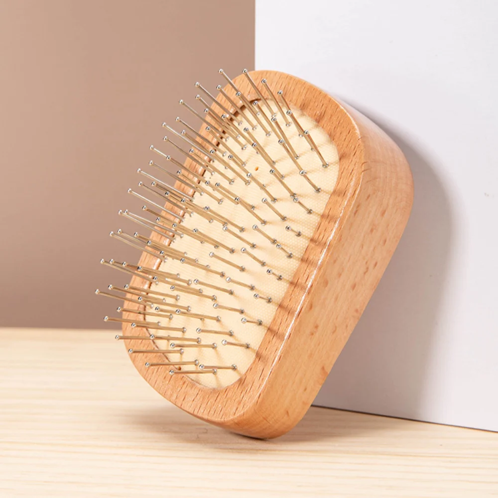 Wood Wooden Scalp Combs Head Acupuncture Point Massage Coarse Tooth Health Massage Comb Narrow Tooth Natural Beech Round Comb