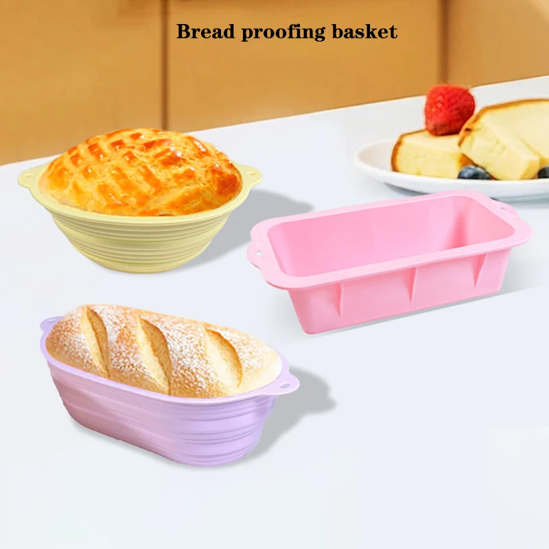 Toast Bread Proofing Basket Silicone Foldable Proofing Bowls For Sourdough Bread Dough Proofing Bowls For Baking Fermentation