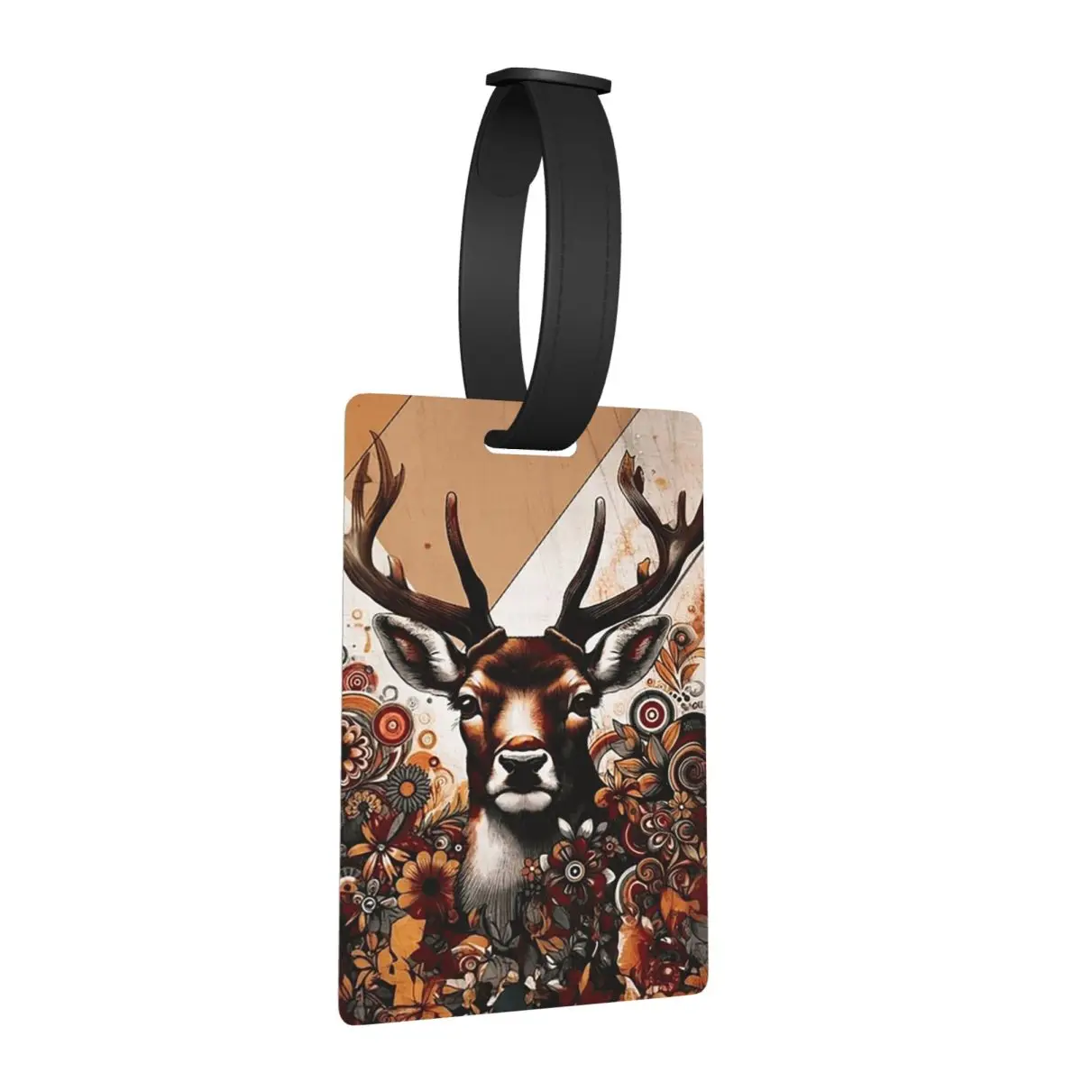 

Олень в море цветы Ретро Винтаж Багажные бирки Аксессуары для чемодана Симпатичный багаж Посадная бирка Держатель этикетки ID Имя Адрес