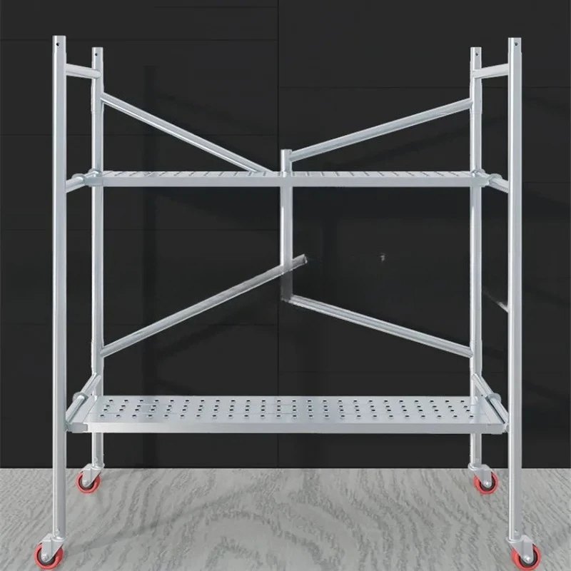 Small Movable Shelf Scraping Putty Stirrup Movable Folding Scaffold Aluminum Scaffolding Ladders Construction Engineering Ladder