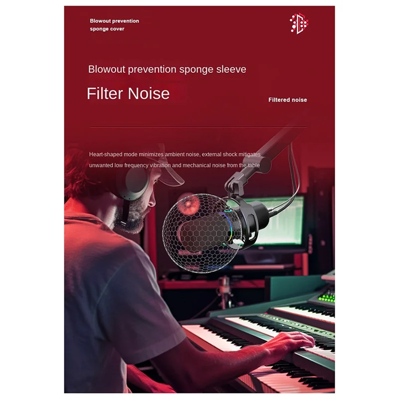 【Superdeals】ميكروفون ديناميكي XLR Connect 48 فولت لتسجيل بطاقة الصوت ومعدات التآكل والغناء USB لعبة كمبيوتر ميكروفون مباشر